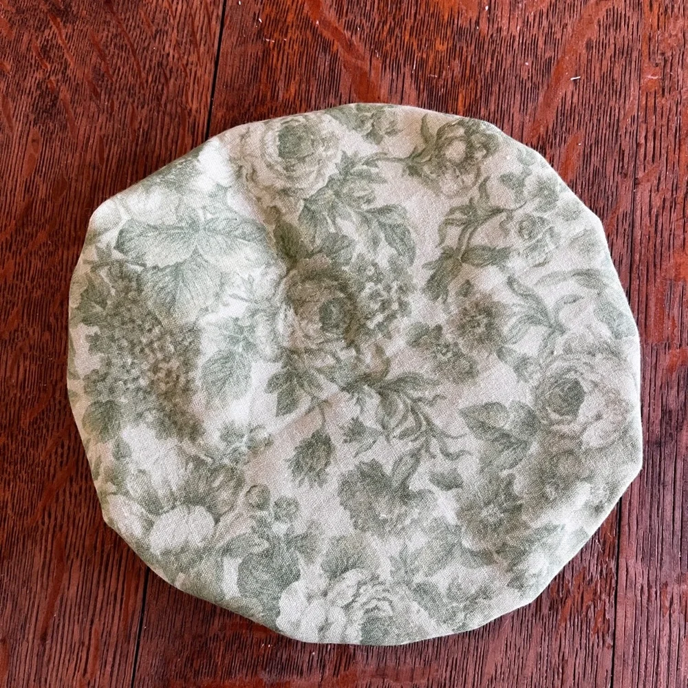 Green Floral Fabric Bowl Cover